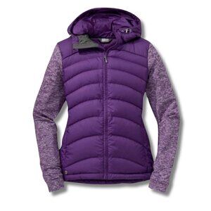 Outdoor Research Plaza Hoodie Jacket, Elderberry Purple S - Duck Down, Puffer